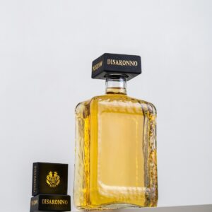 Black and gold perfume bottle